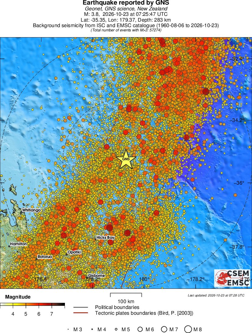 regional magnitude historical seismicity