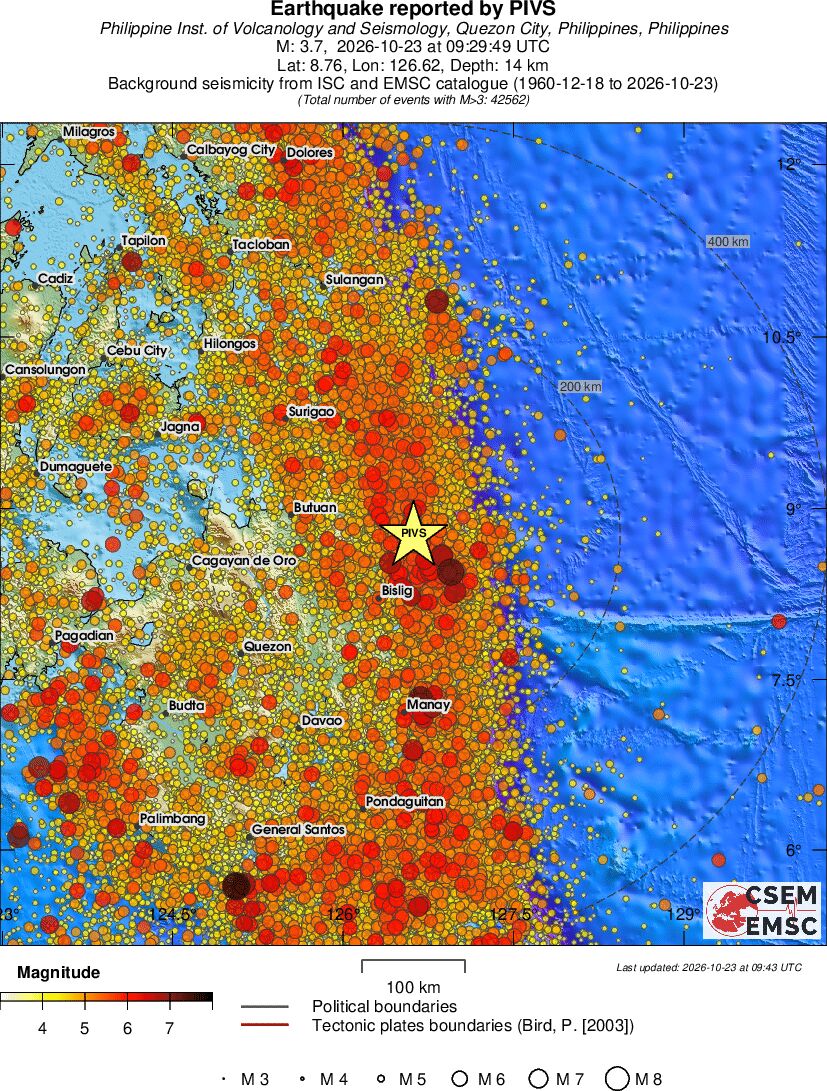 regional magnitude historical seismicity