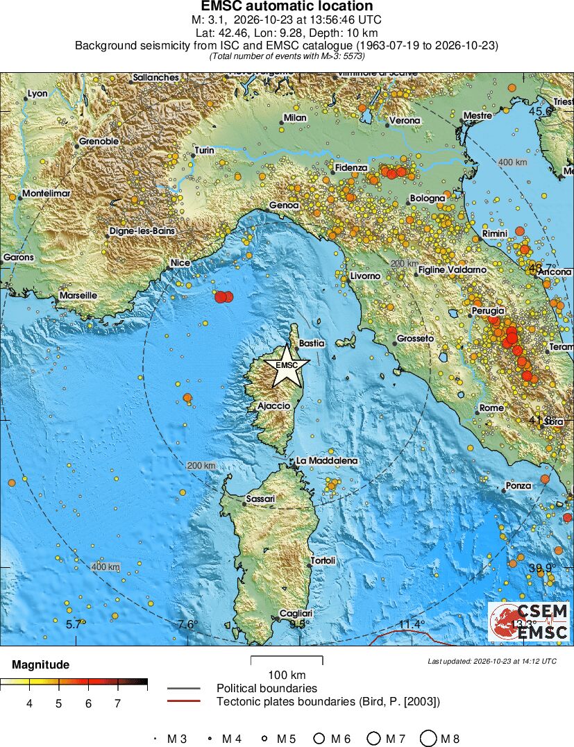 regional magnitude historical seismicity