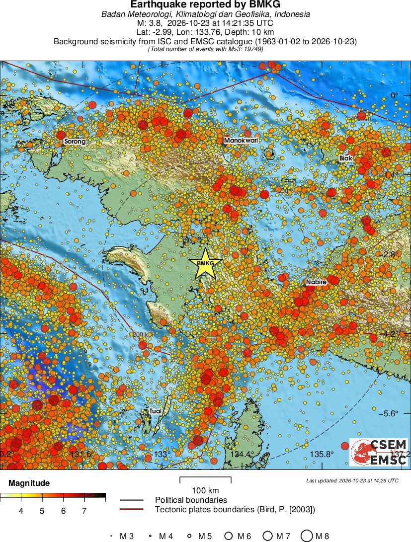 regional magnitude historical seismicity