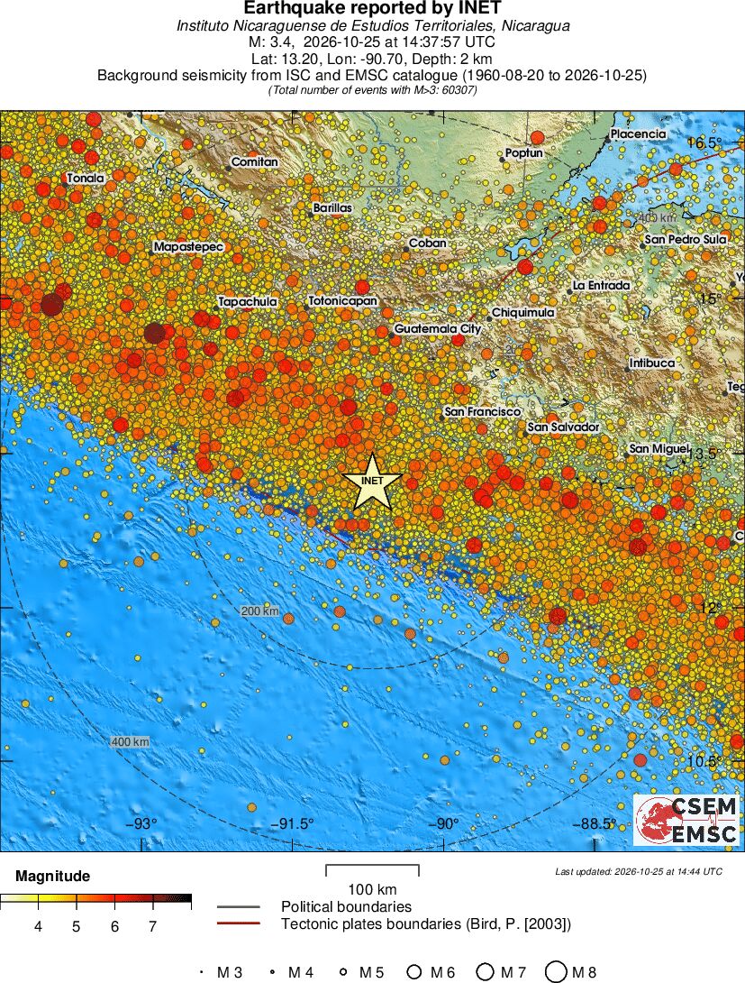 regional magnitude historical seismicity