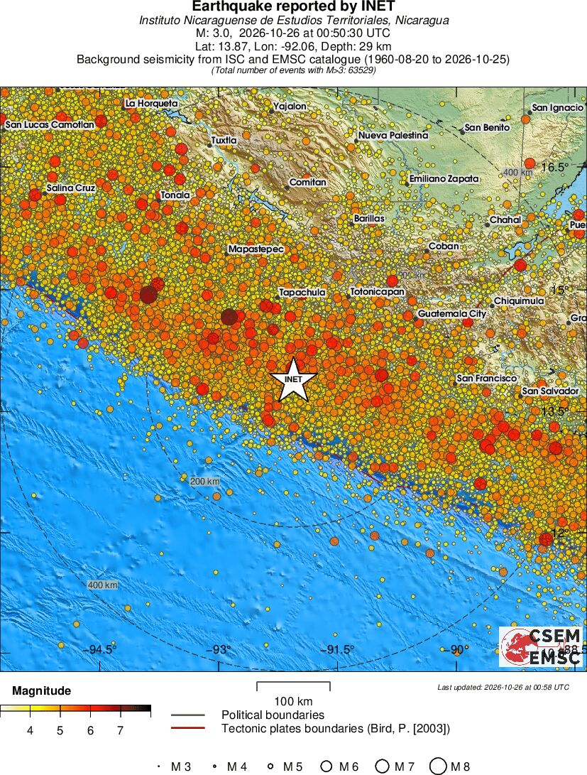 regional magnitude historical seismicity