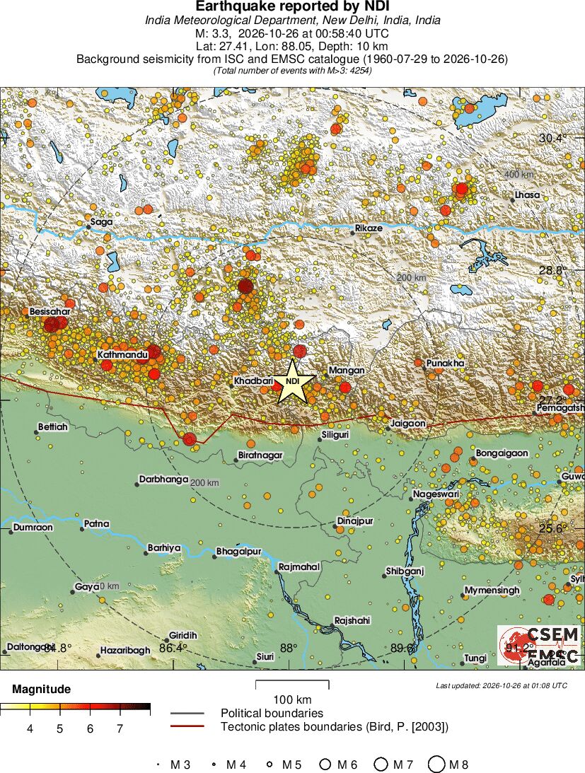 regional magnitude historical seismicity