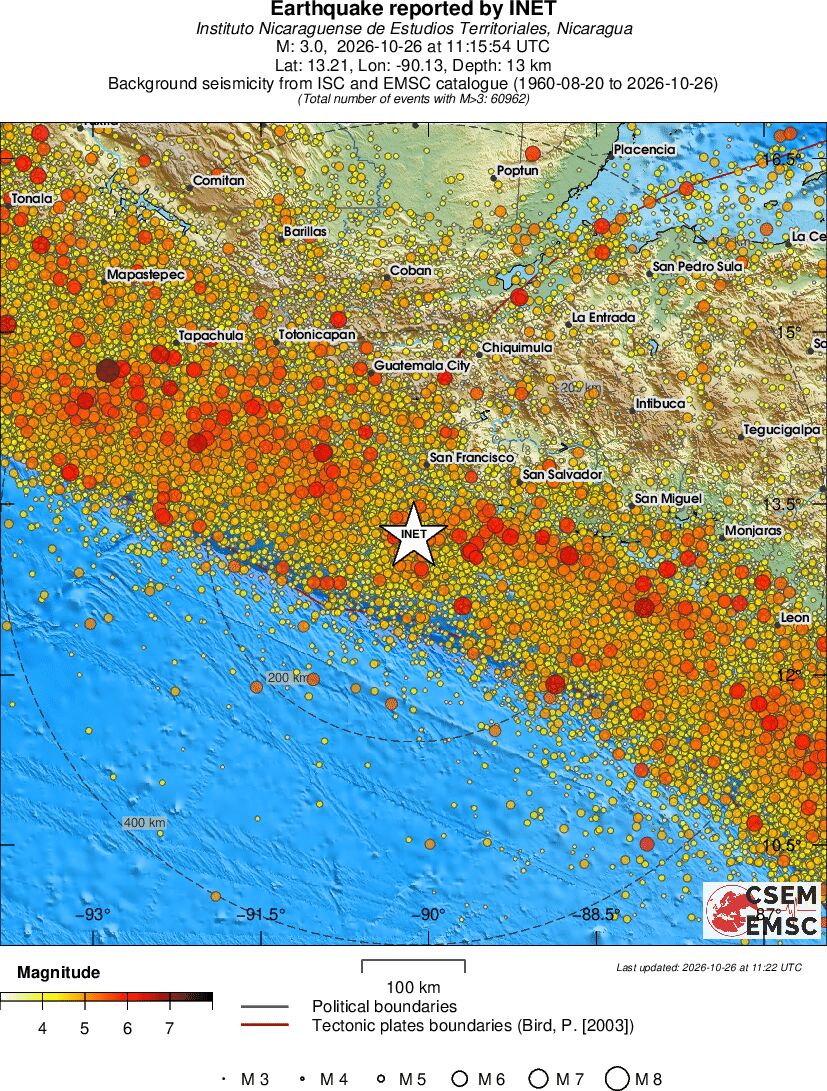 regional magnitude historical seismicity