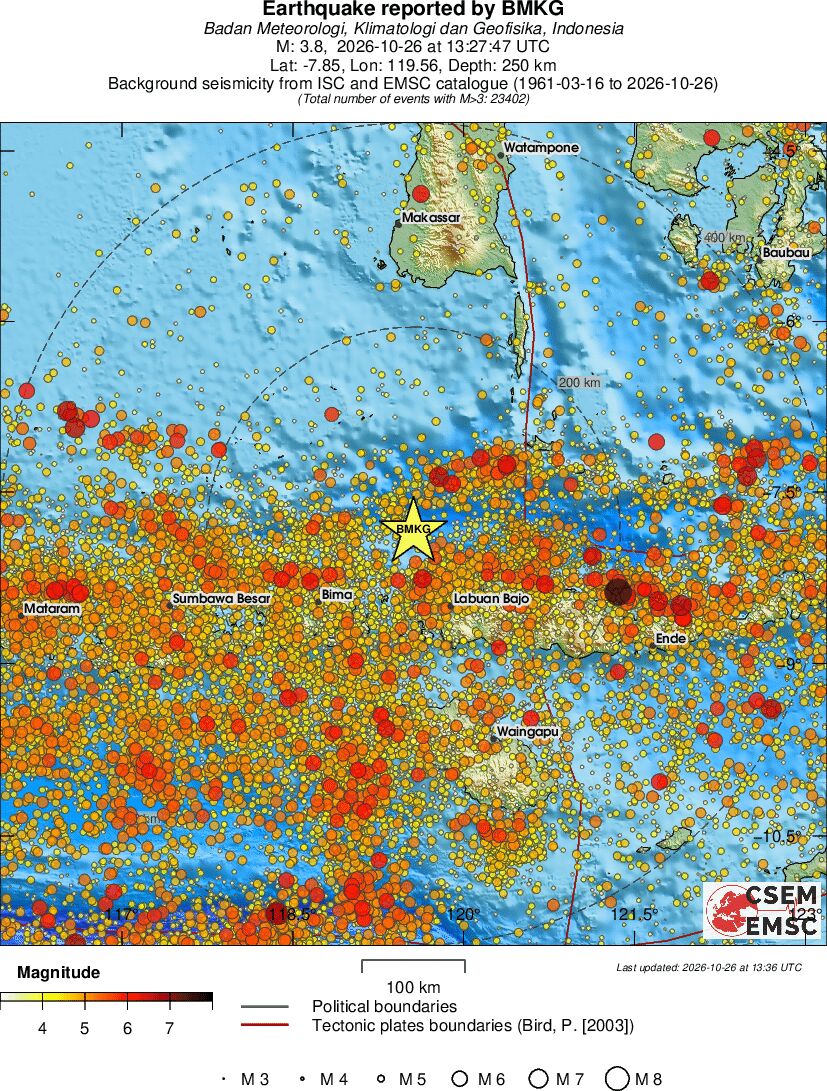regional magnitude historical seismicity