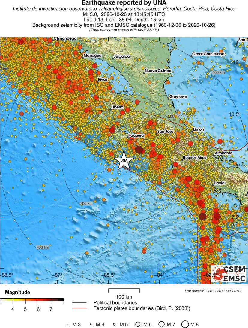 regional magnitude historical seismicity
