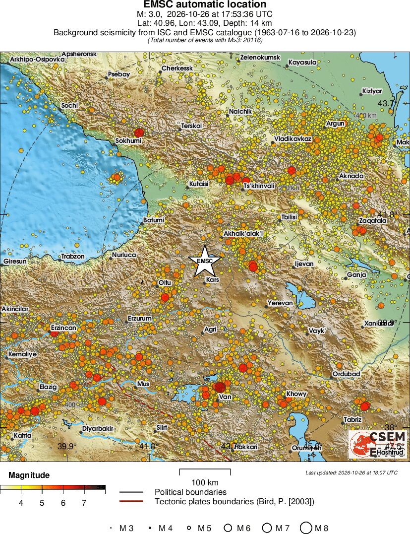 regional magnitude historical seismicity