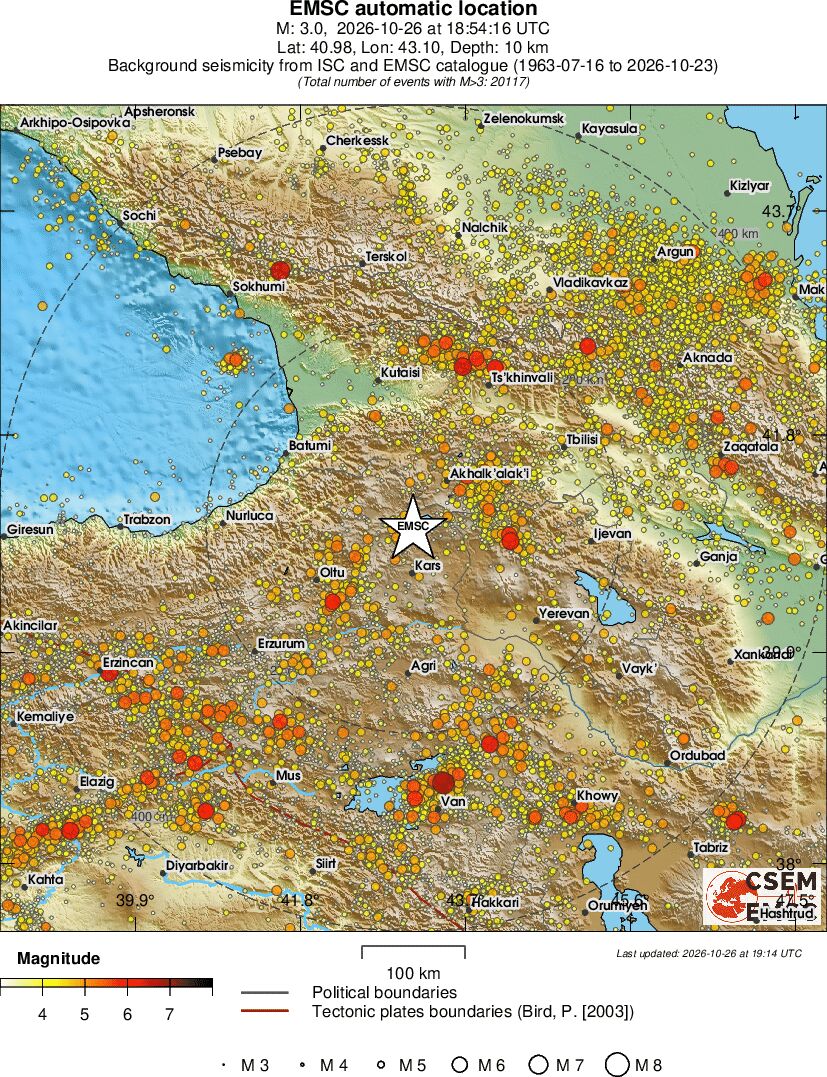 regional magnitude historical seismicity