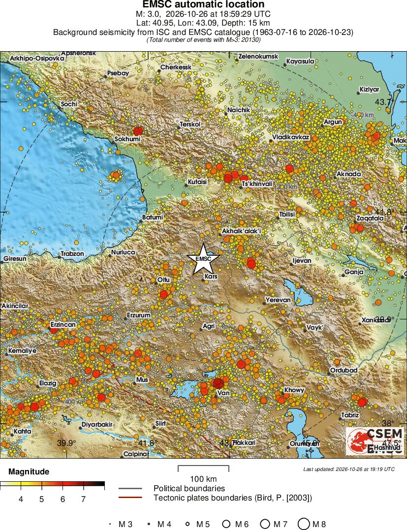 regional magnitude historical seismicity