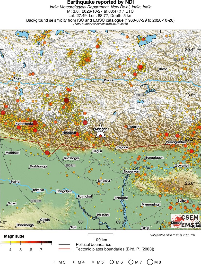 regional magnitude historical seismicity