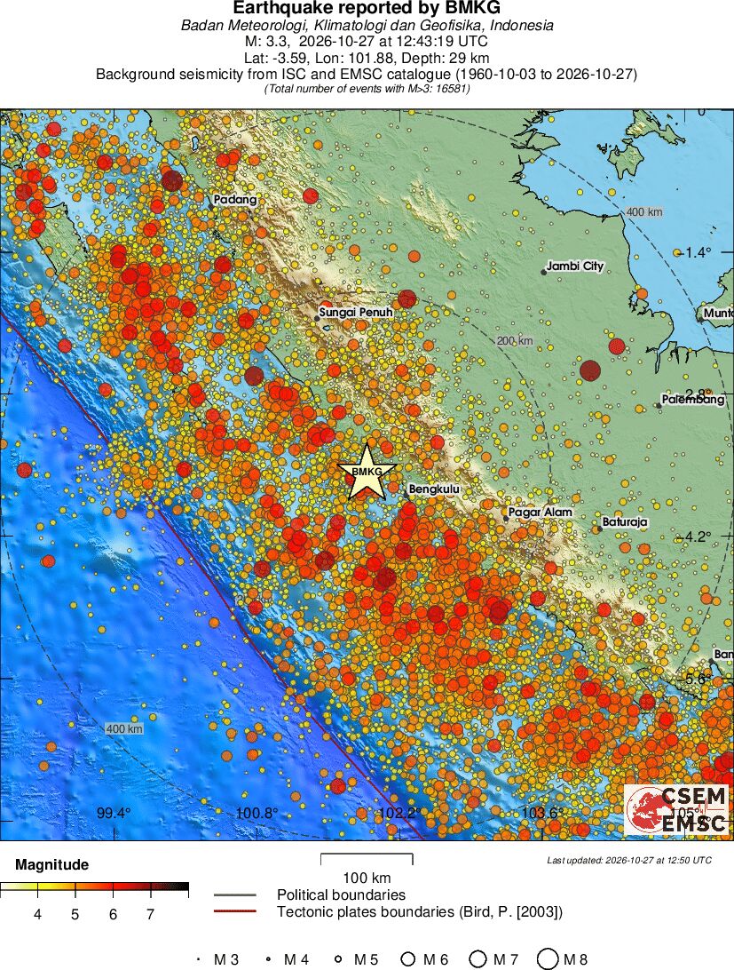 regional magnitude historical seismicity