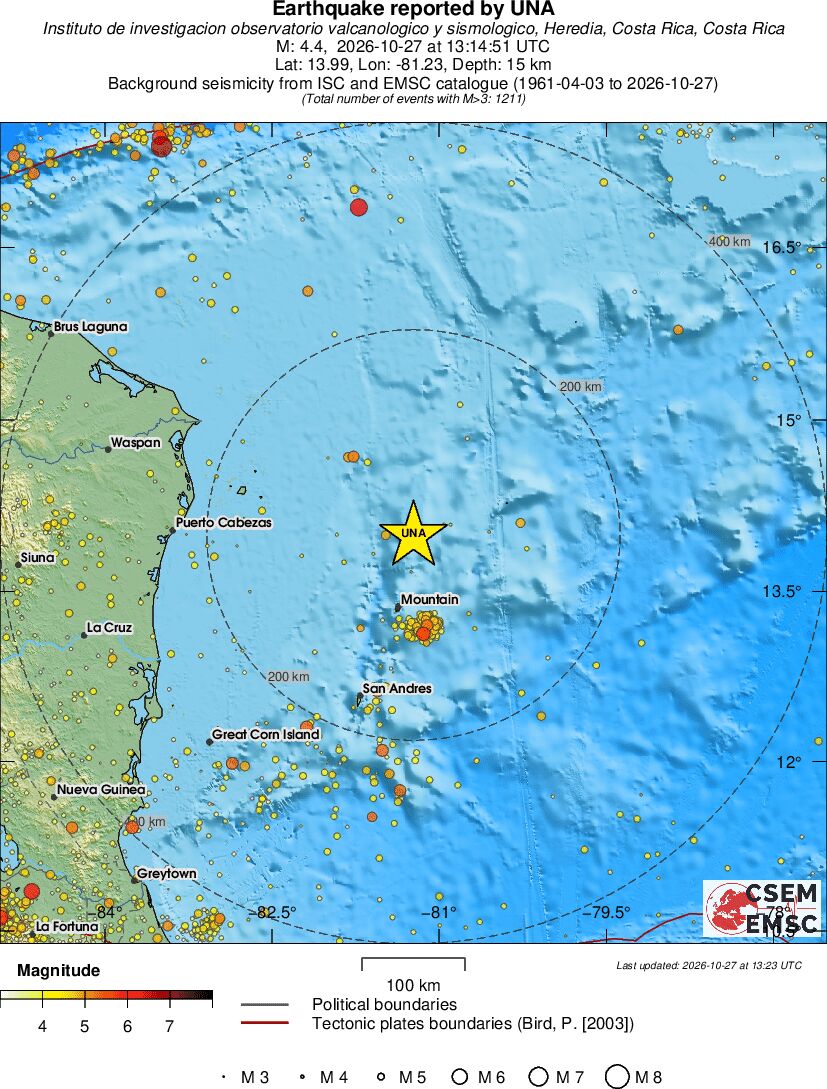 regional magnitude historical seismicity