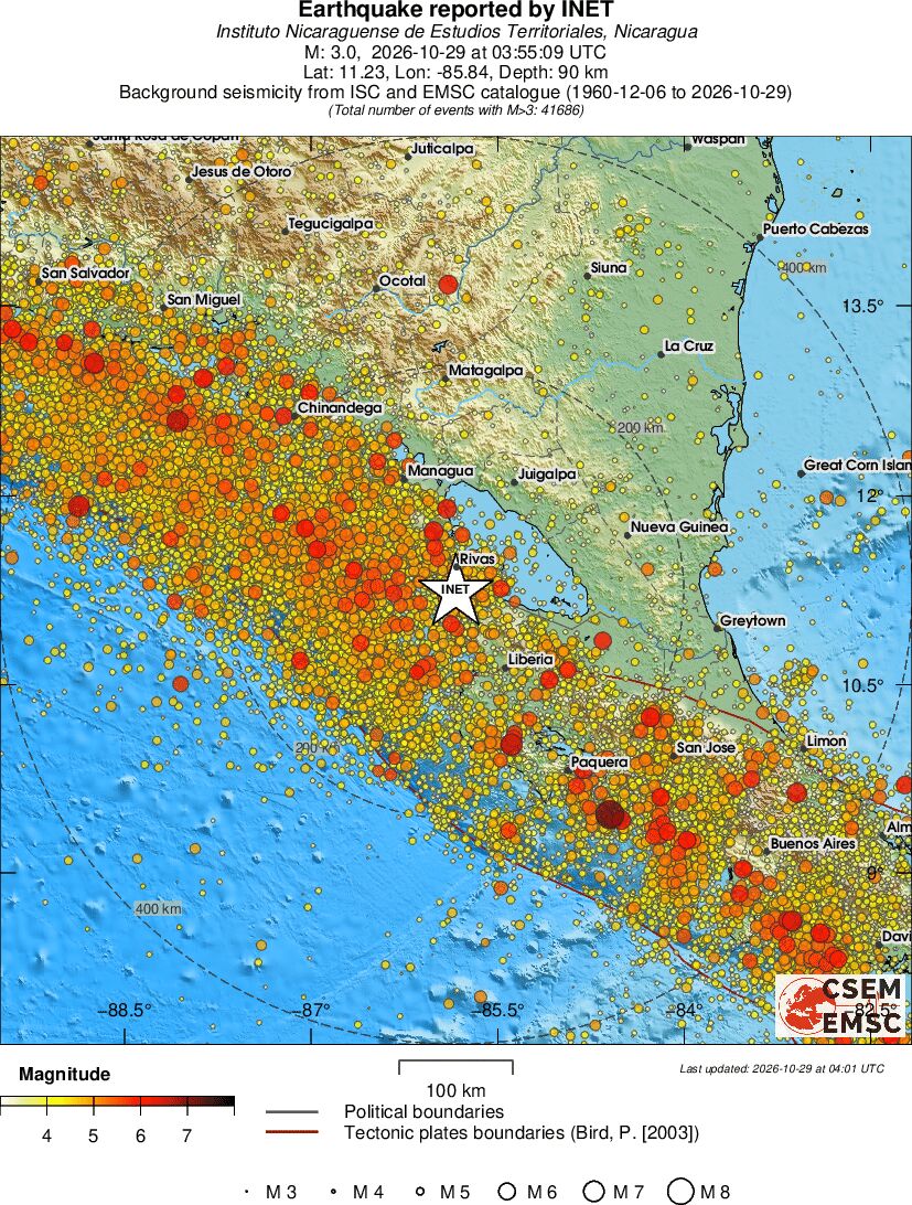 regional magnitude historical seismicity