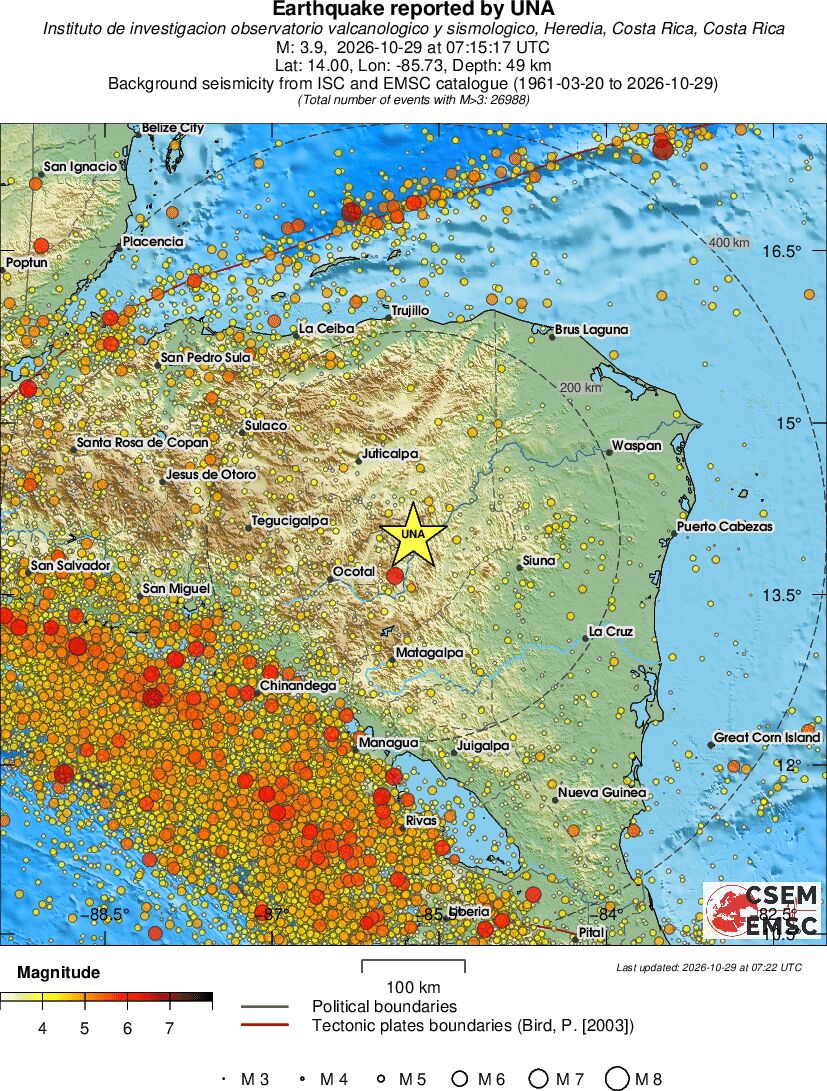 regional magnitude historical seismicity