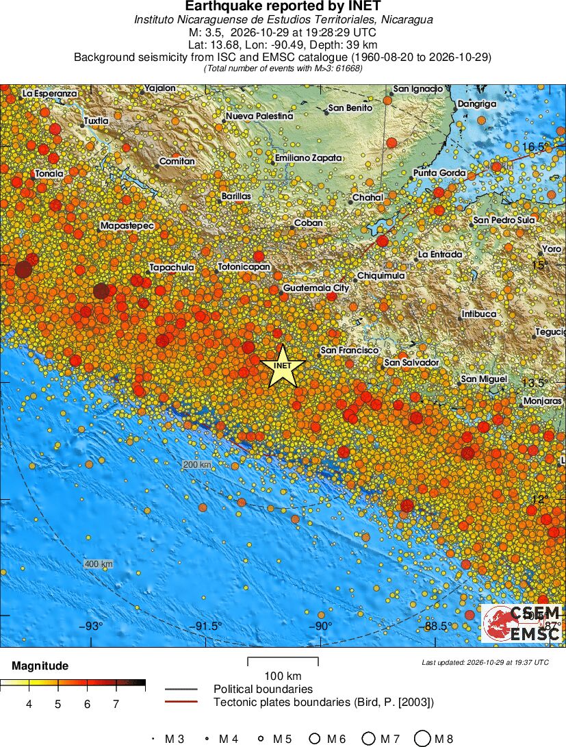regional magnitude historical seismicity