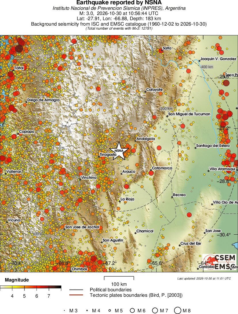 regional magnitude historical seismicity