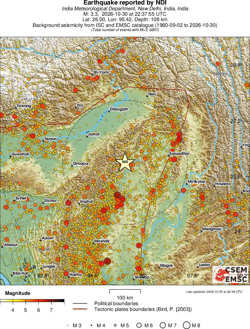 regional magnitude historical seismicity