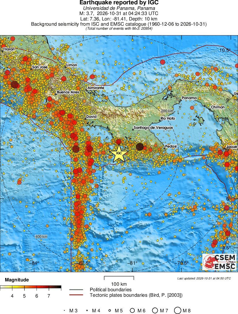 regional magnitude historical seismicity