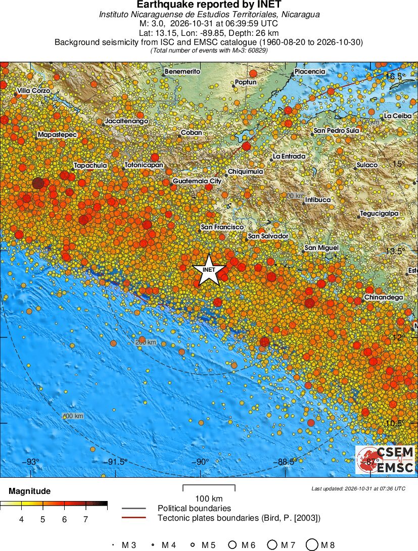 regional magnitude historical seismicity