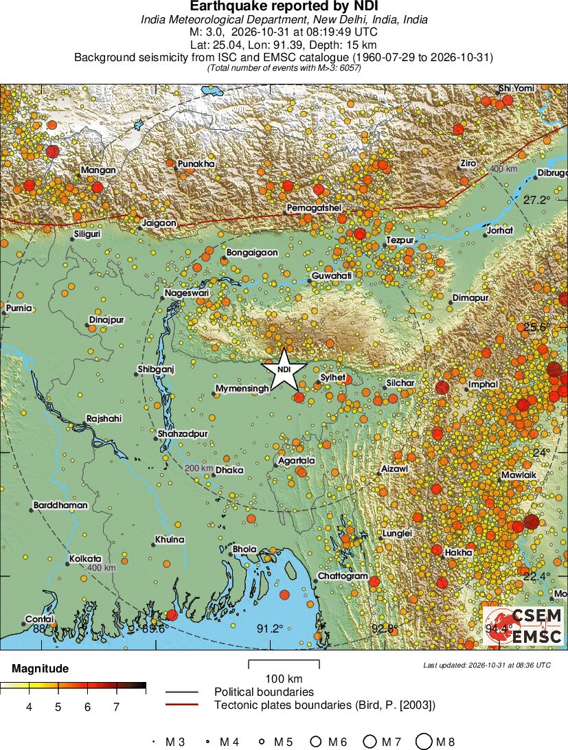 regional magnitude historical seismicity