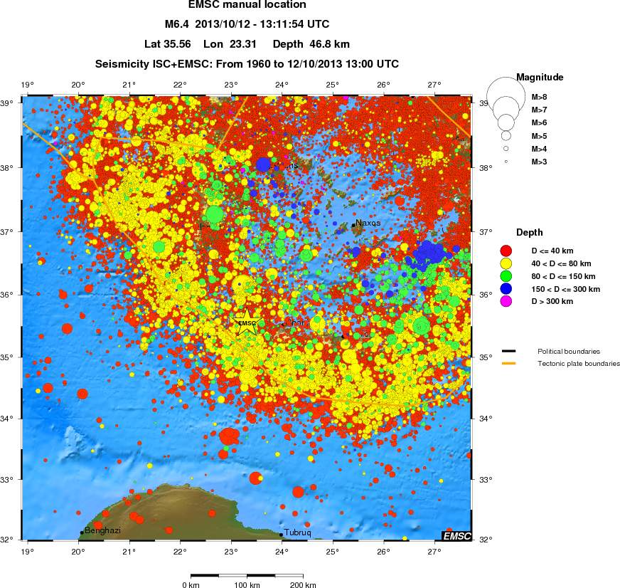 regional historical seismicity