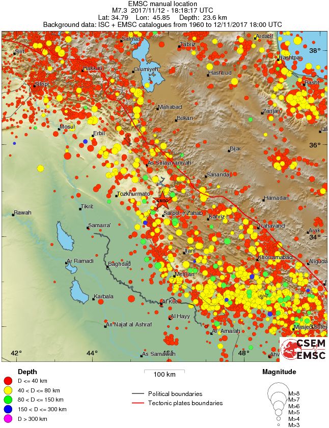 regional historical seismicity