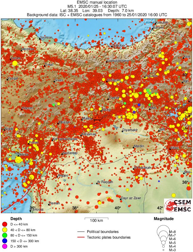 regional historical seismicity
