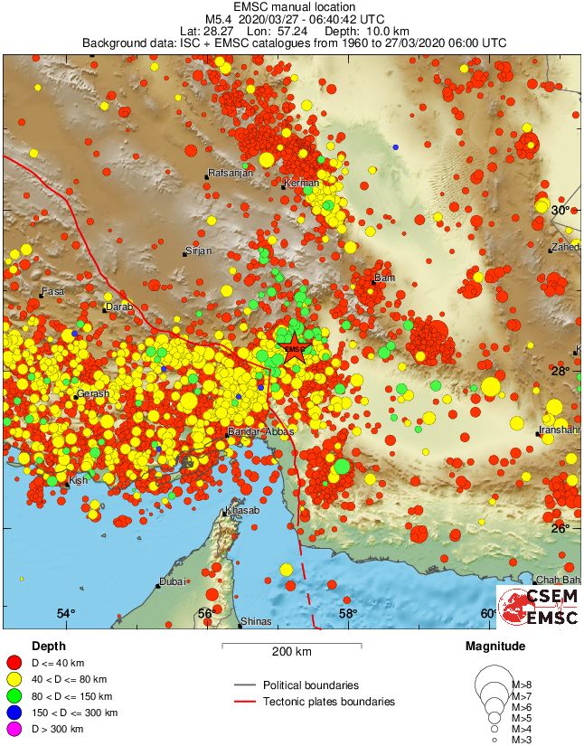 regional historical seismicity