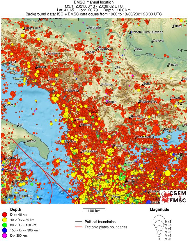 regional historical seismicity