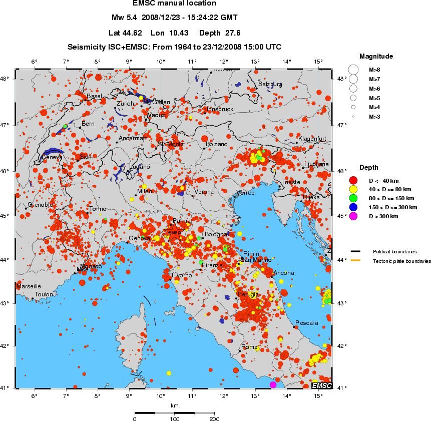 regional historical seismicity