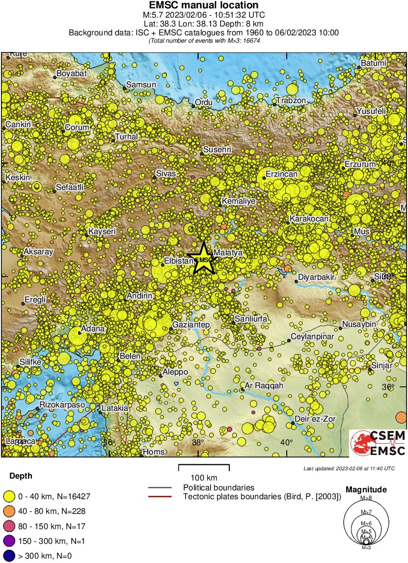 regional historical seismicity