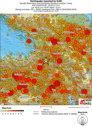 regional magnitude historical seismicity