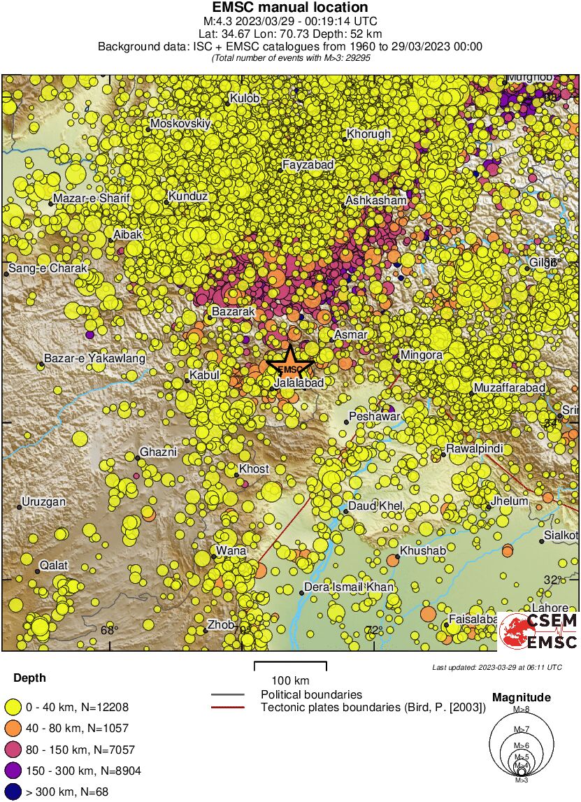 regional historical seismicity