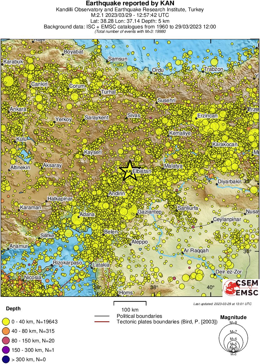 regional historical seismicity