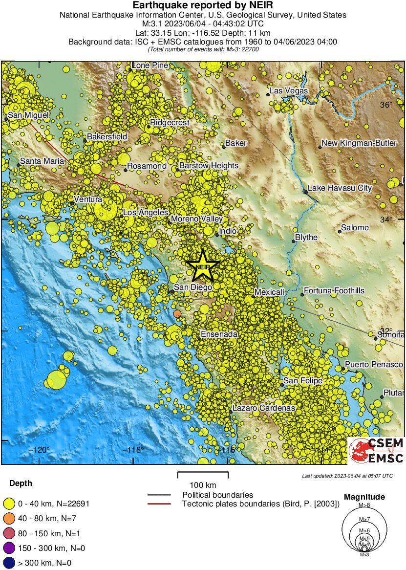 regional historical seismicity