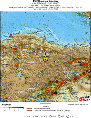 regional magnitude historical seismicity