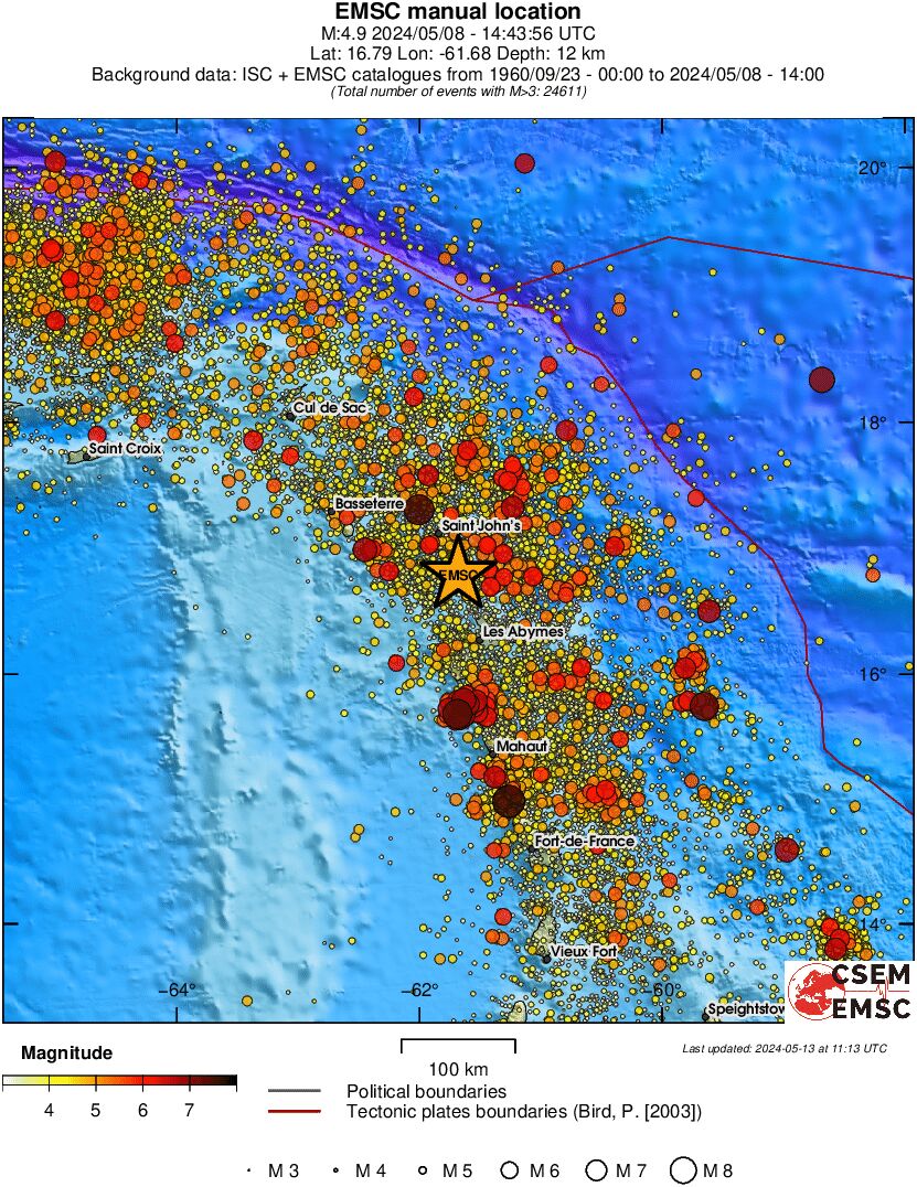 regional magnitude historical seismicity