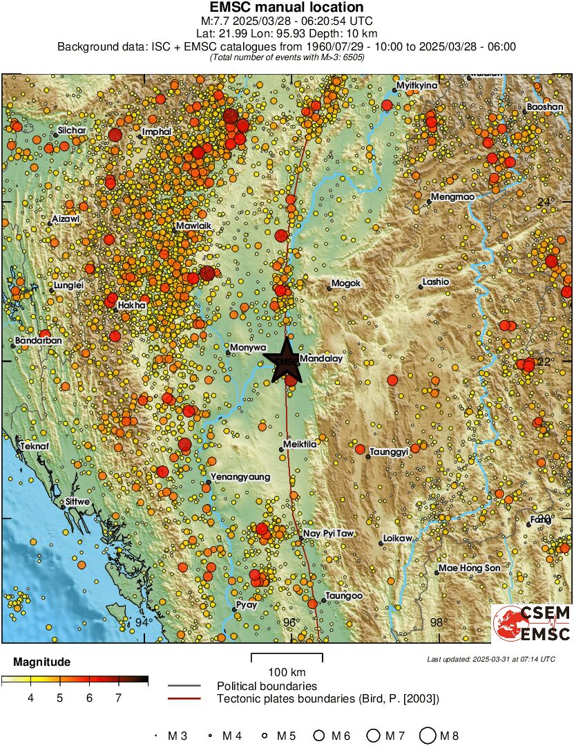 regional magnitude historical seismicity