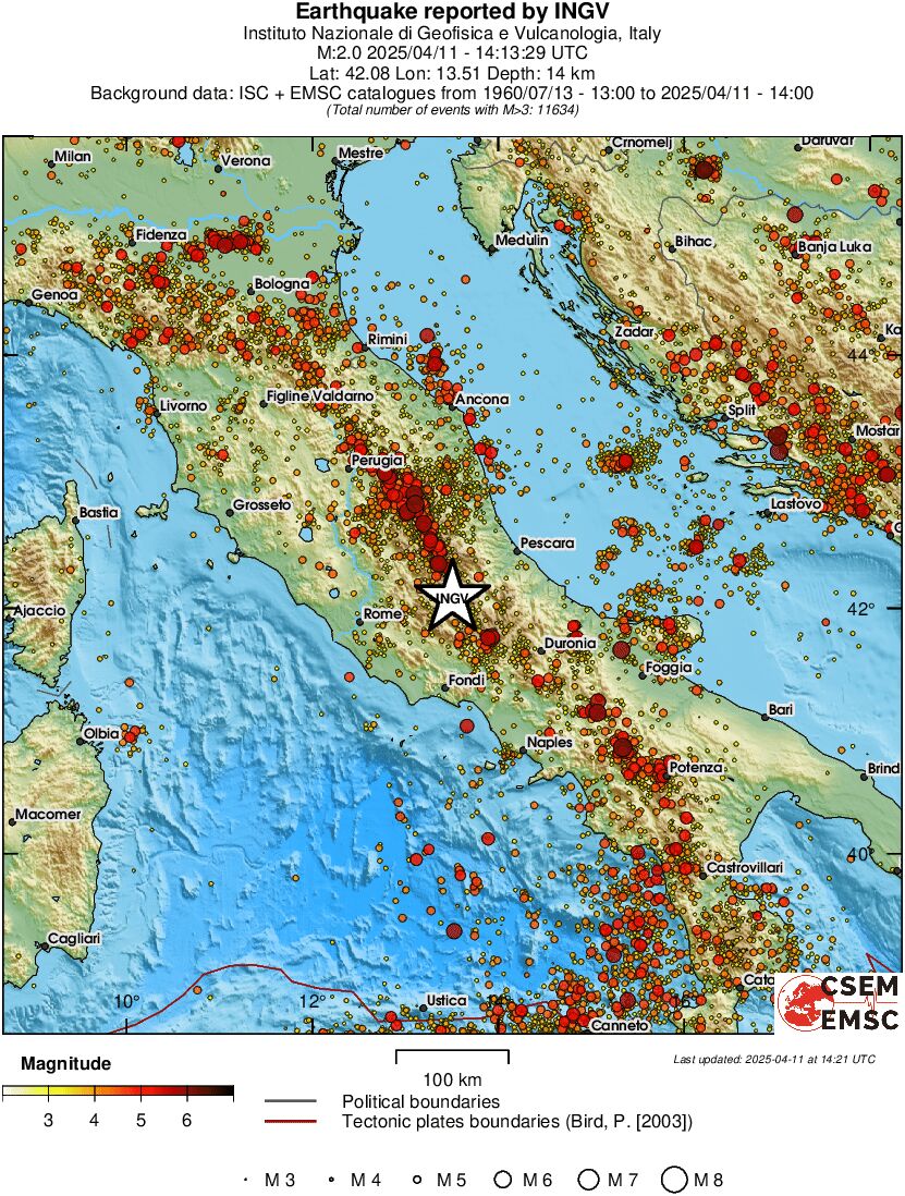 regional magnitude historical seismicity