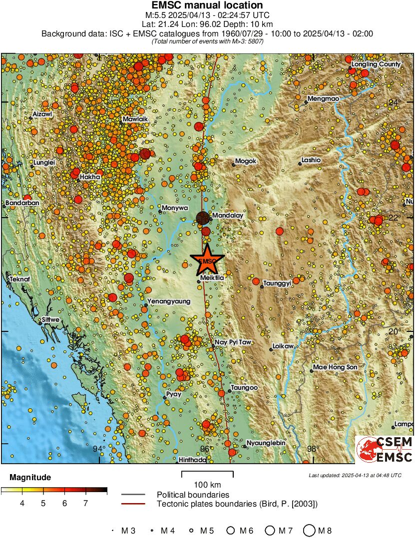 regional magnitude historical seismicity