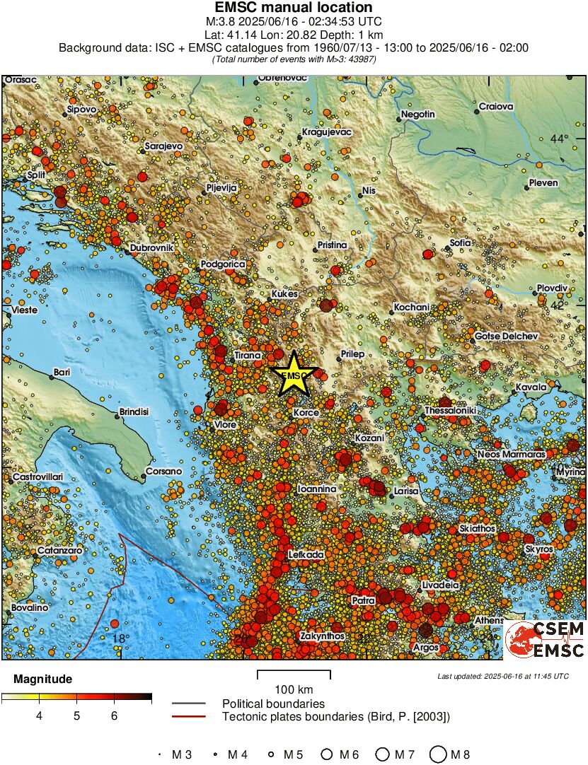 regional magnitude historical seismicity