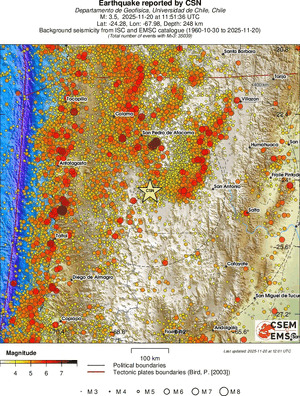 regional magnitude historical seismicity