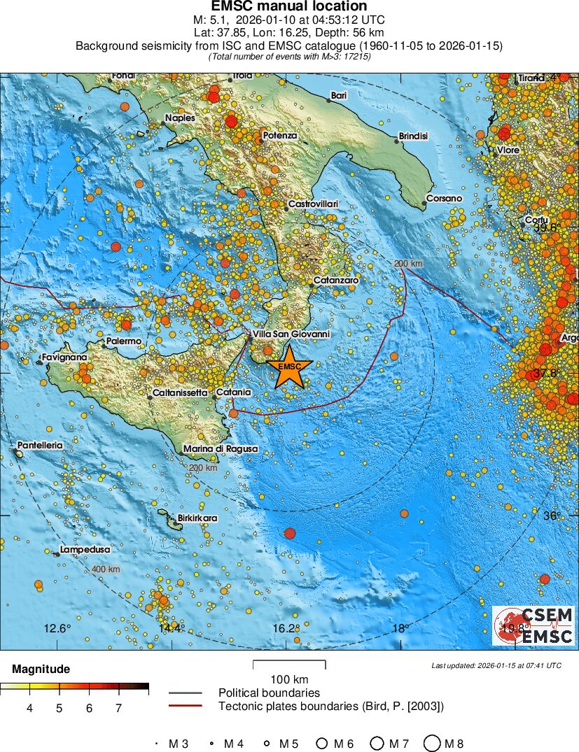 regional magnitude historical seismicity