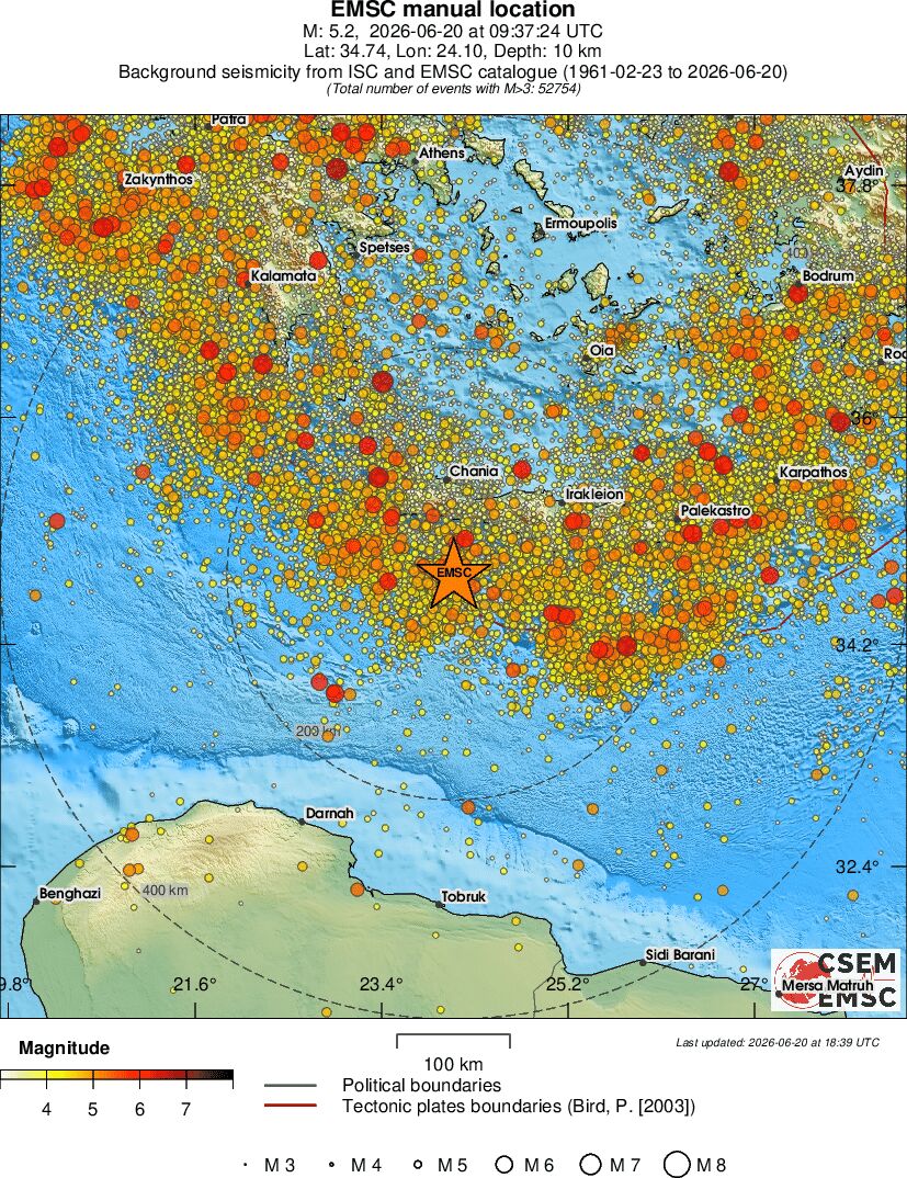 regional magnitude historical seismicity