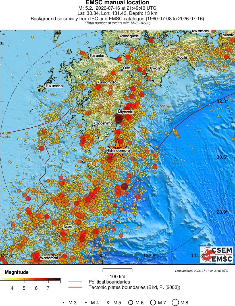 regional magnitude historical seismicity