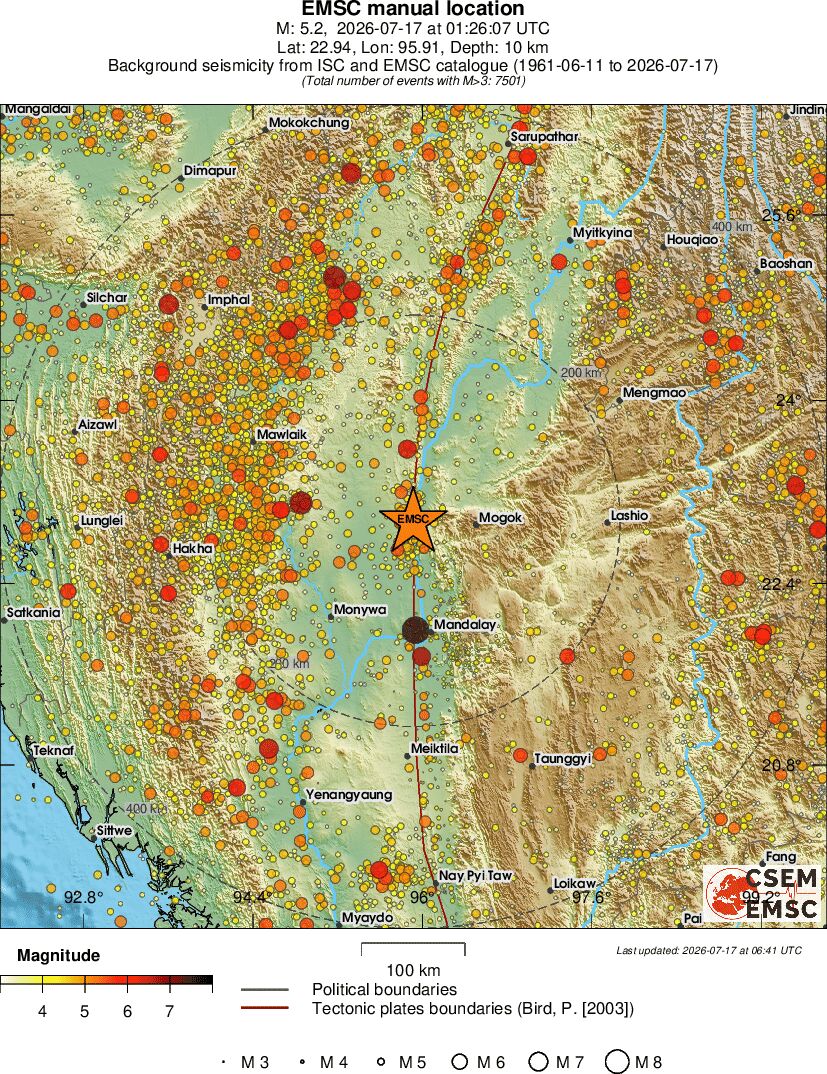 regional magnitude historical seismicity