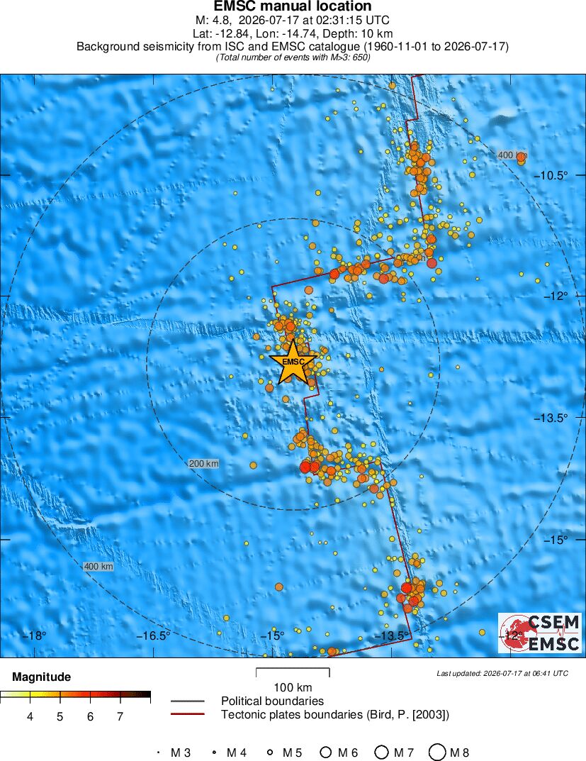 regional magnitude historical seismicity