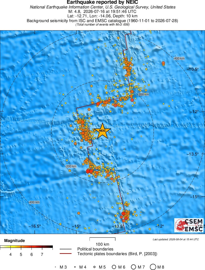 regional magnitude historical seismicity