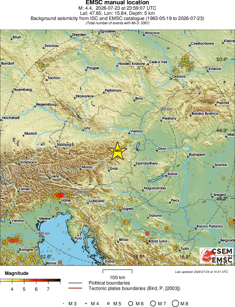 regional magnitude historical seismicity