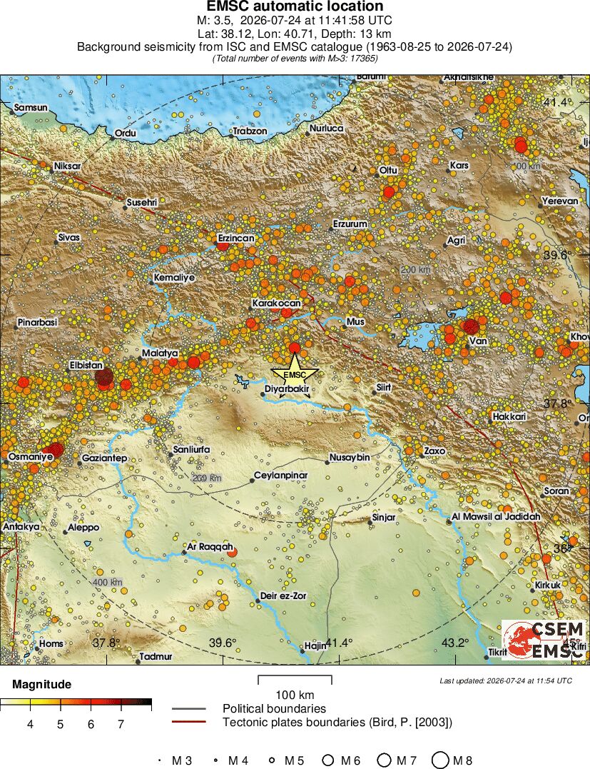 regional magnitude historical seismicity